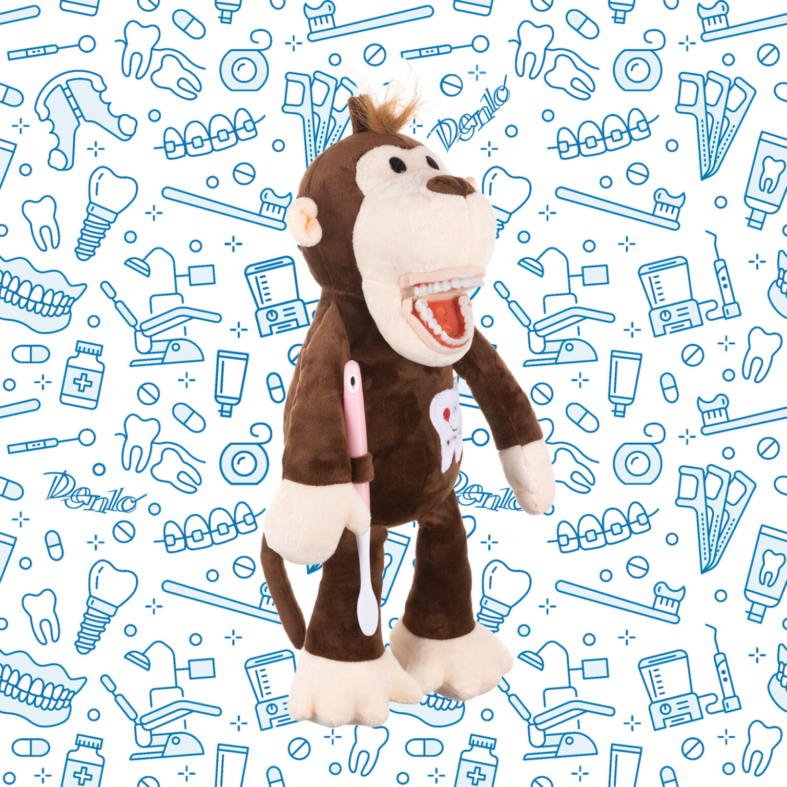 Brush plush Donkey the Monkey DNL330 Denlo