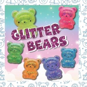 Squishy air glitter bear 65mm capsule V-65-1010