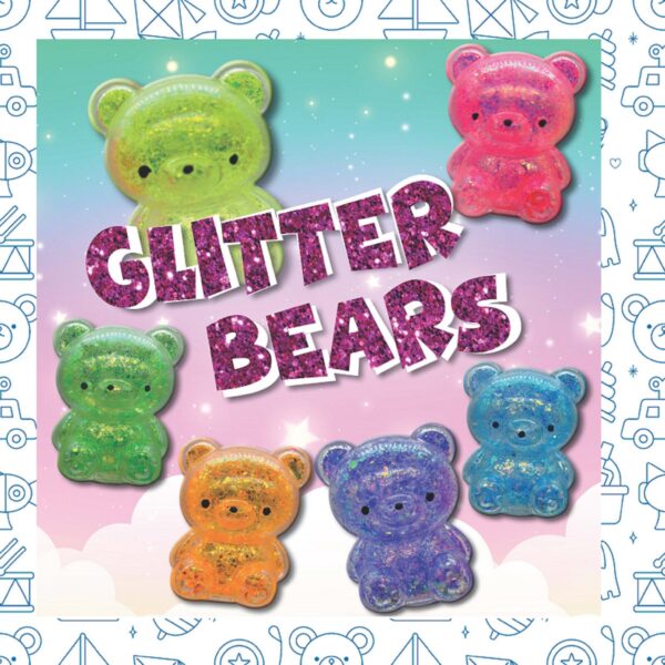 Squishy air glitter bear 65mm capsule V-65-1010